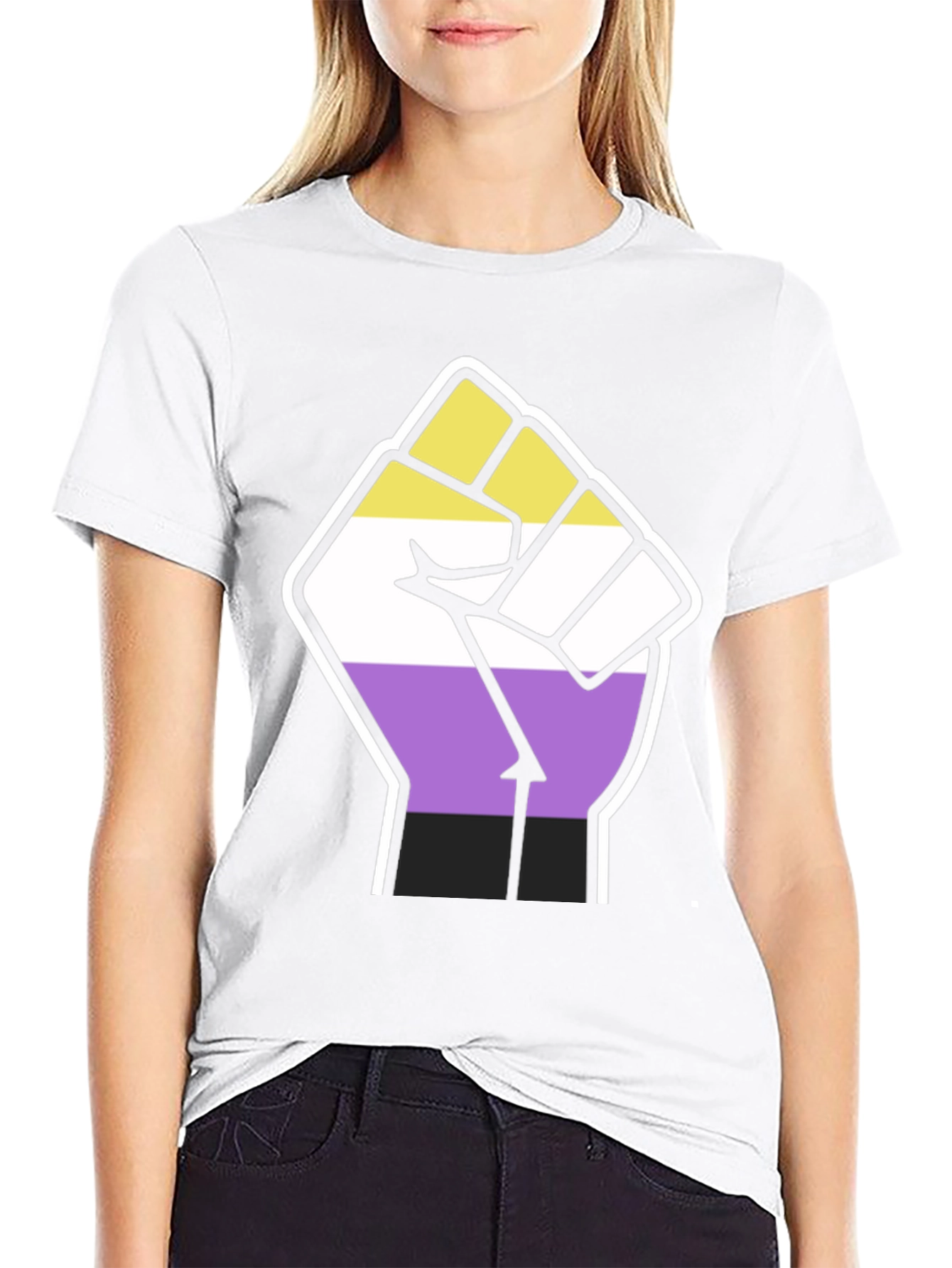 Non-Binary Pride Fist T-Shirt