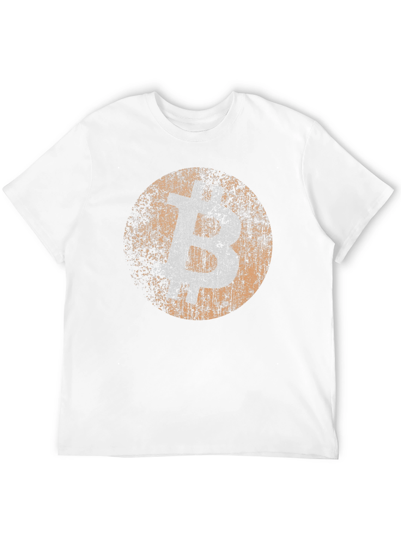 Bitcoin Distressed Logo Black T-Shirt