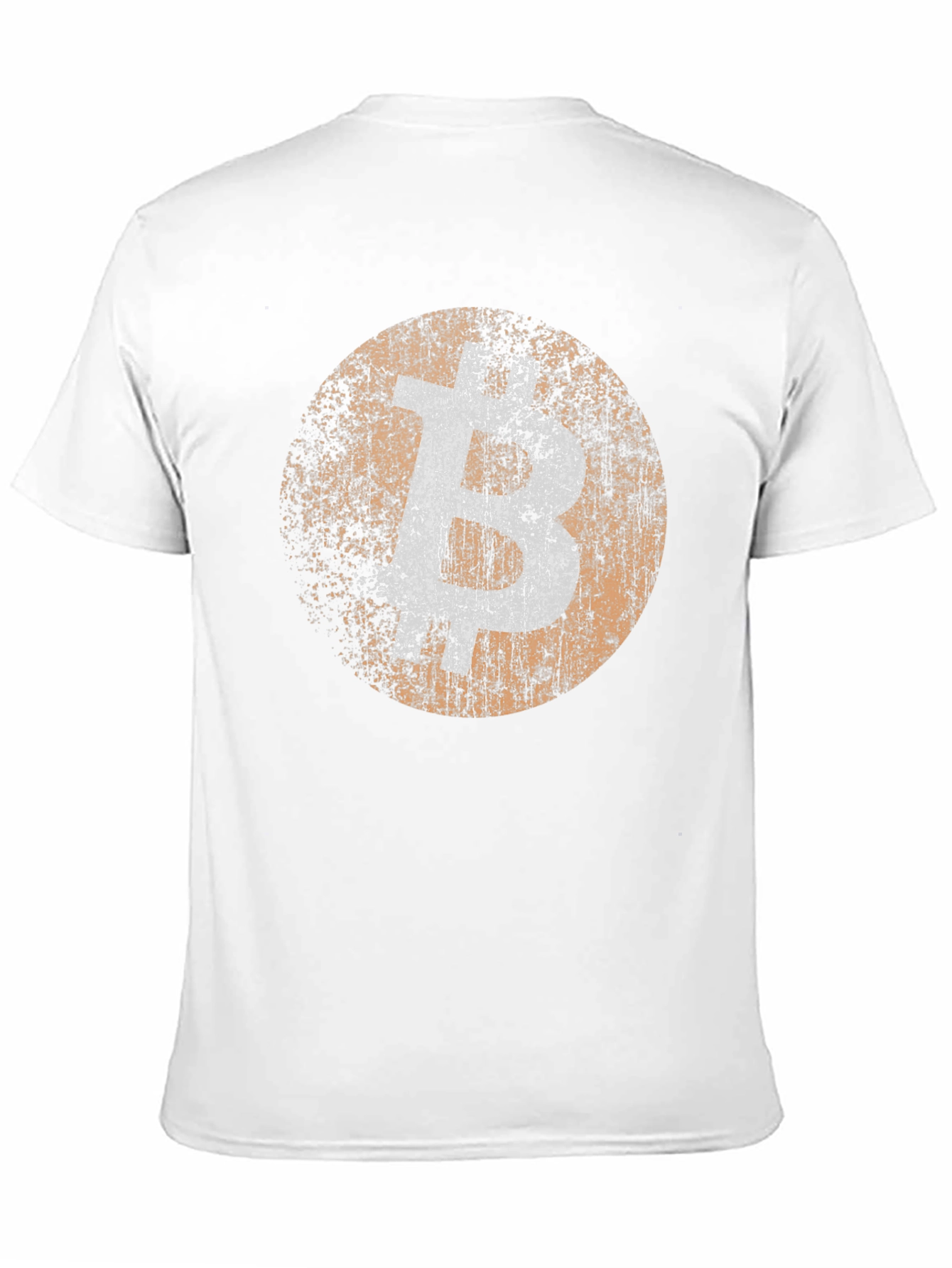 Bitcoin Distressed Logo Black T-Shirt