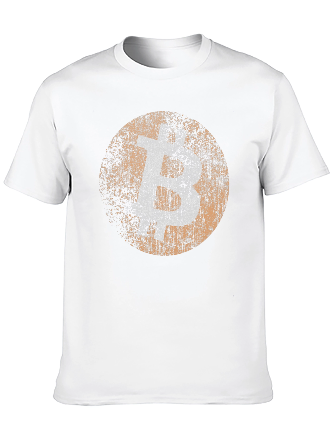 Bitcoin Distressed Logo Black T-Shirt