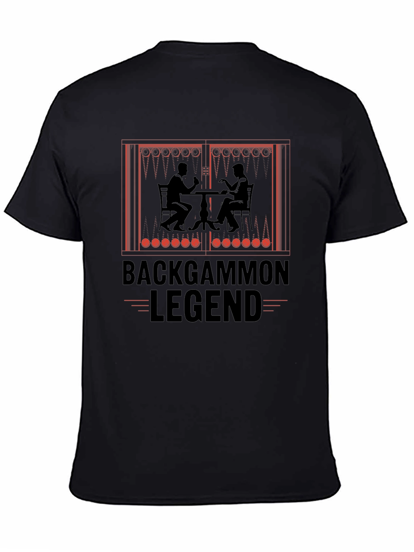 Backgammon Legend Graphic T-Shirt - Board Game Lover Tee