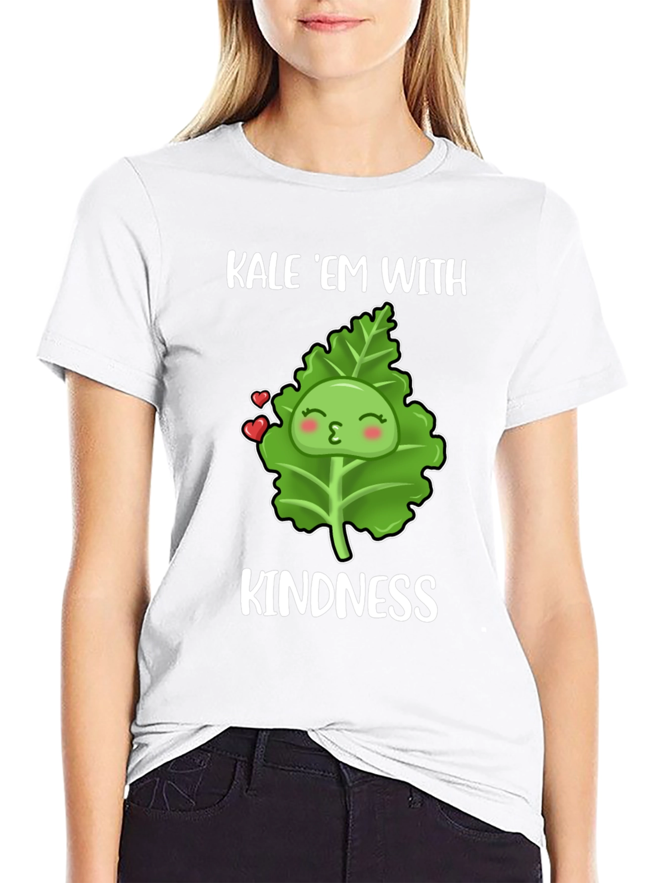 Kale Em With Kindness T-Shirt - Vegan Love!