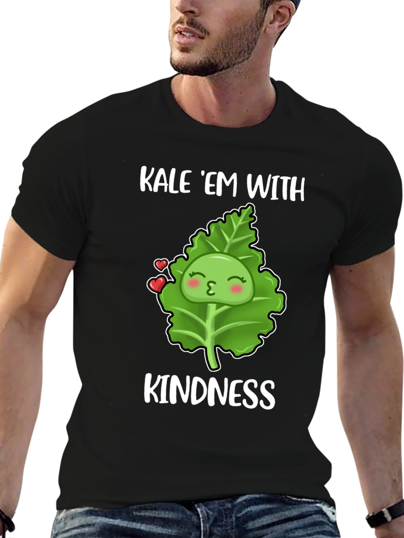 Kale Em With Kindness T-Shirt - Vegan Love!