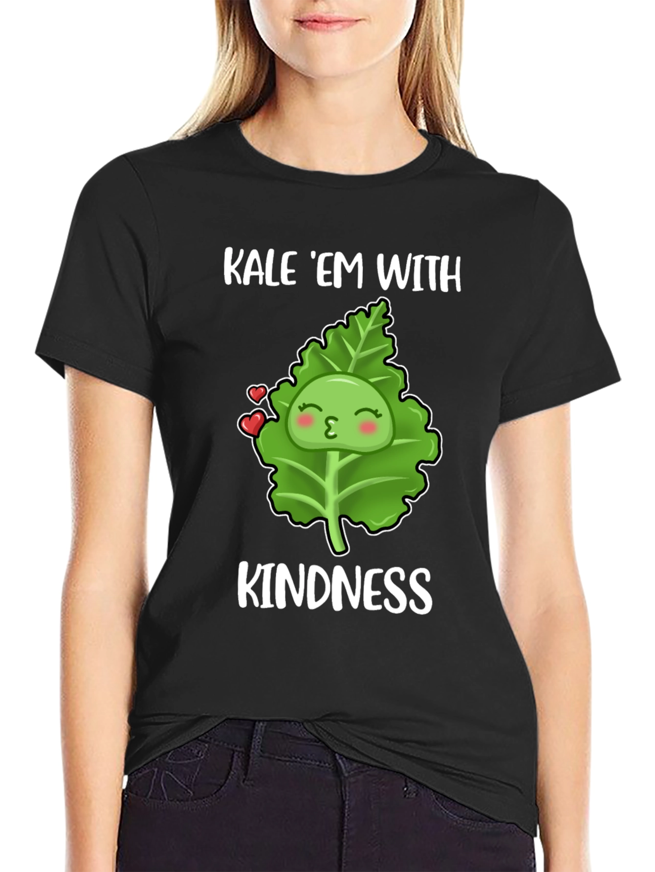 Kale Em With Kindness T-Shirt - Vegan Love!