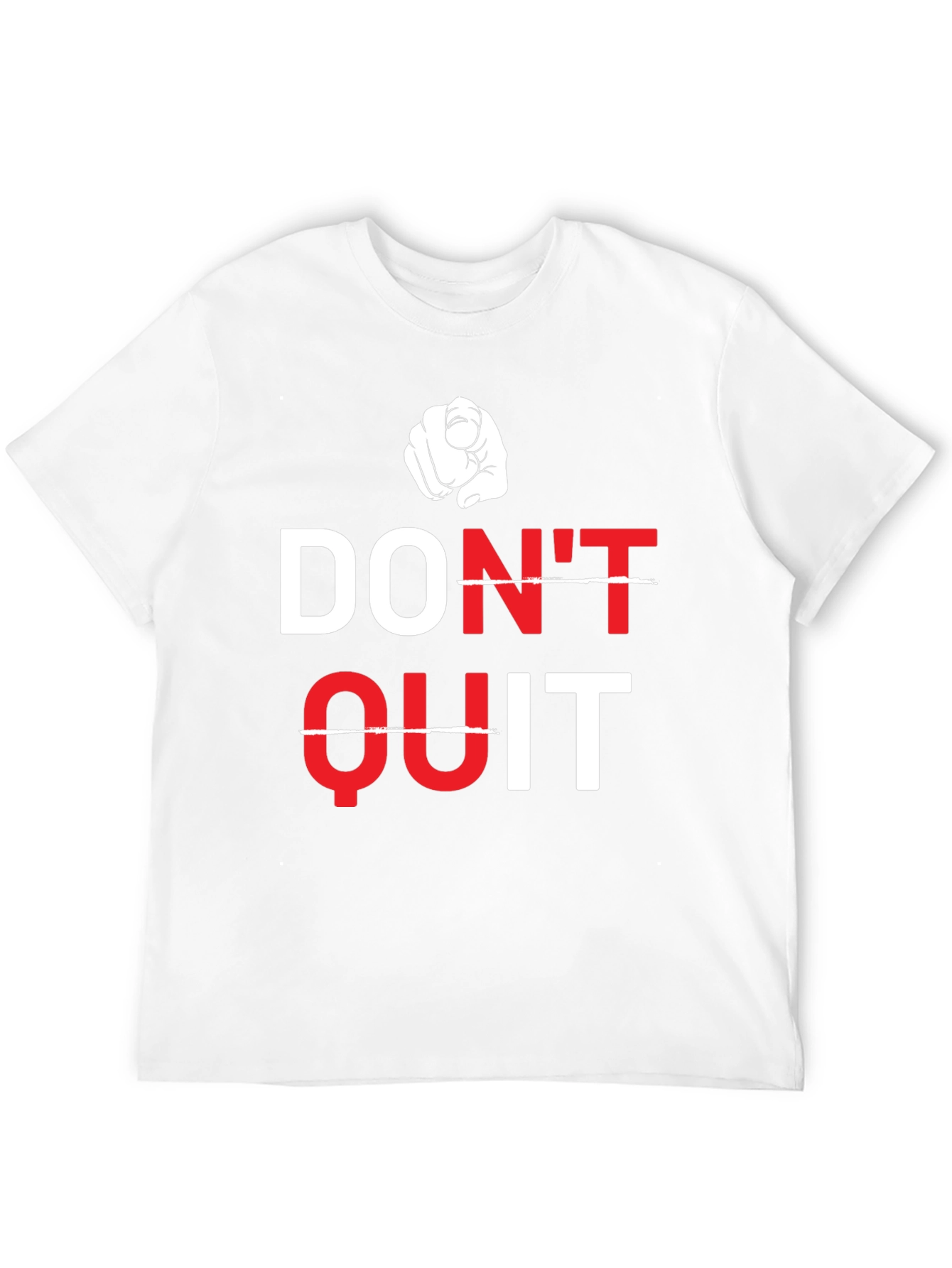 Motivational Dont Quit Graphic Tee - Black