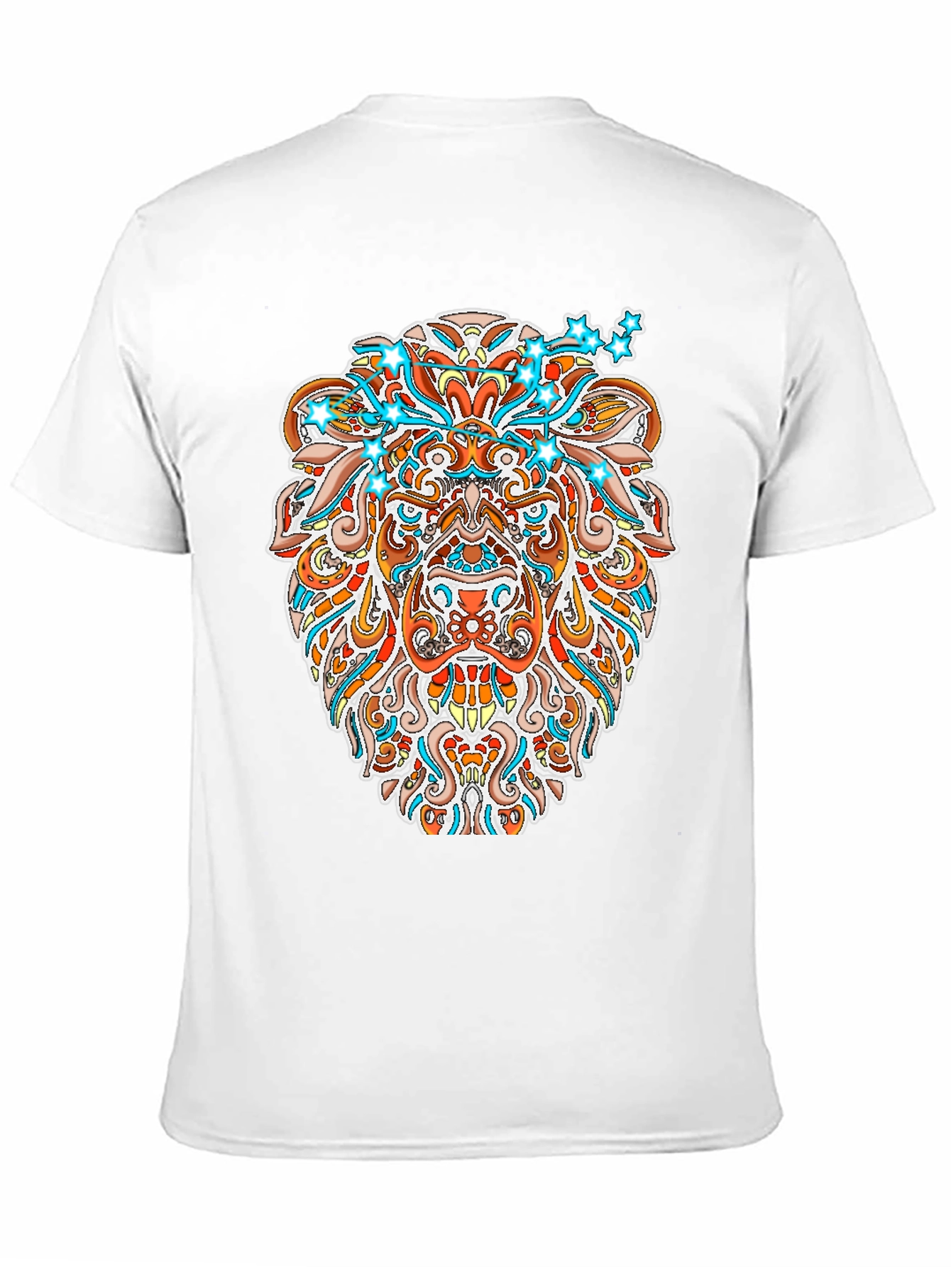 Lion Graphic Print Black T-Shirt
