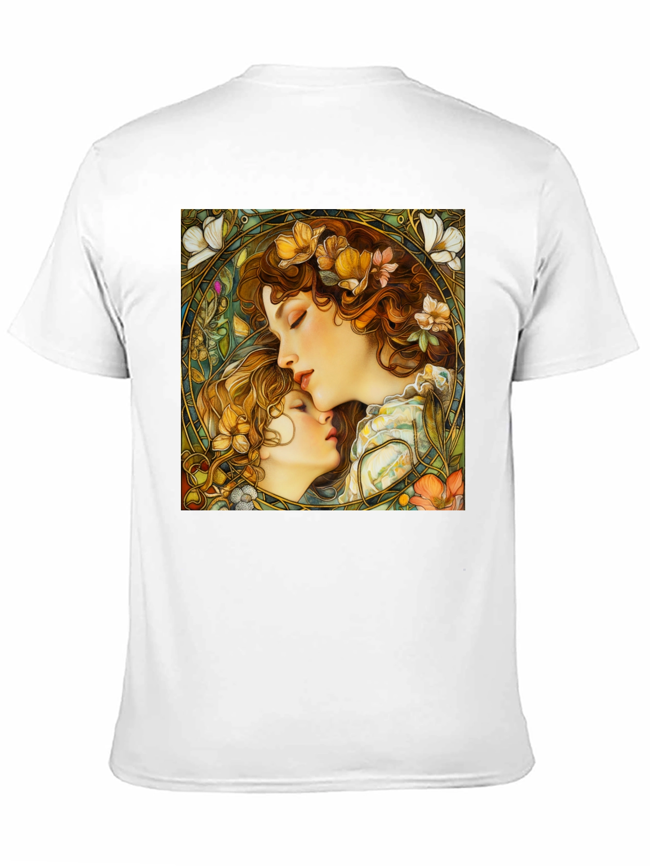 Art Nouveau Womens Black Graphic Tee