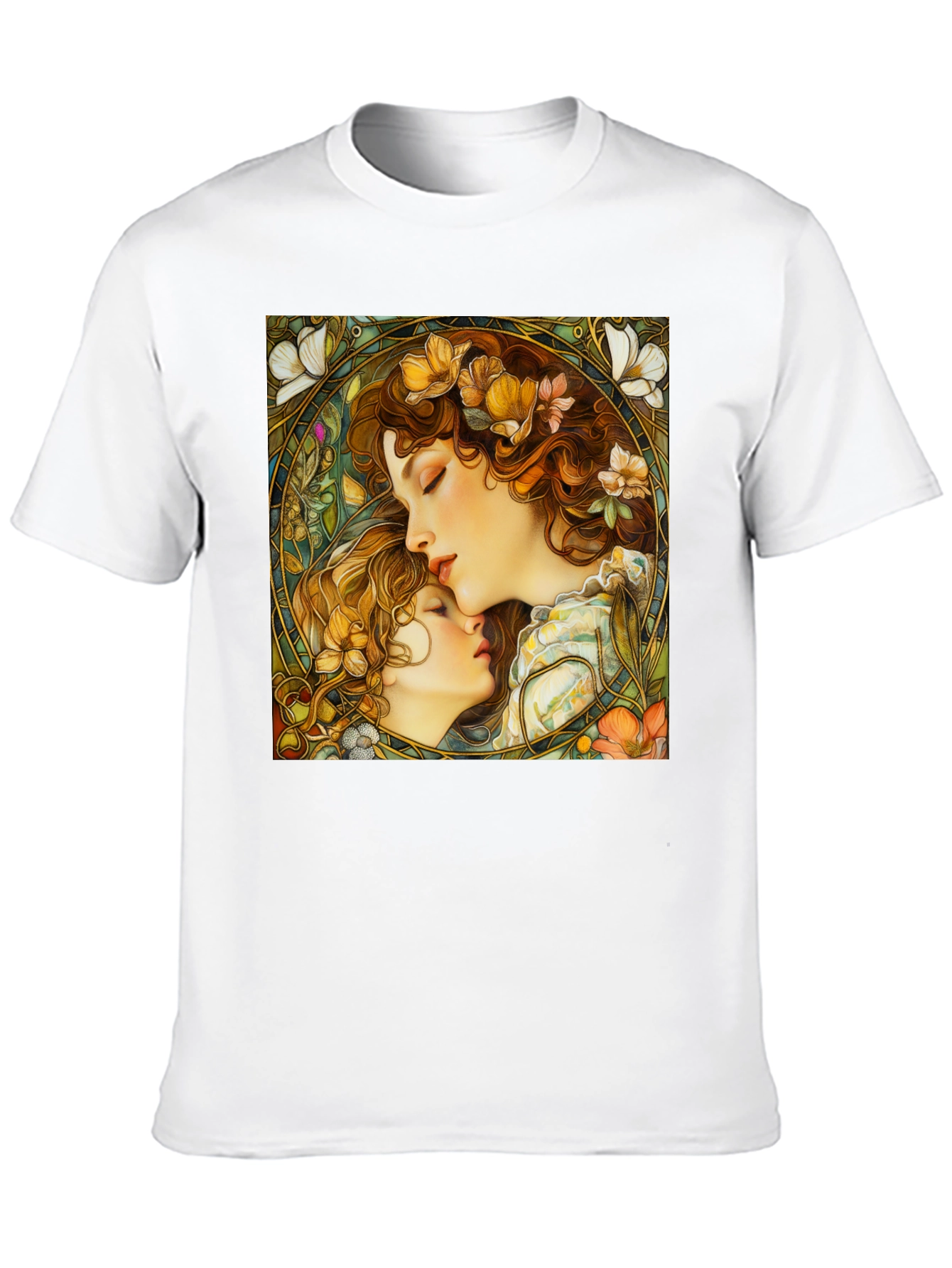 Art Nouveau Womens Black Graphic Tee