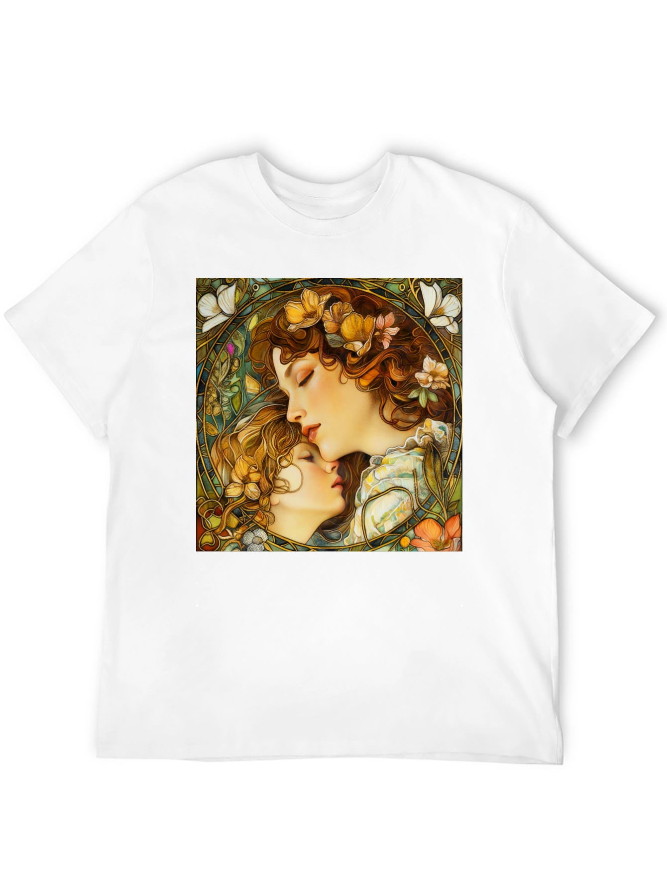 Art Nouveau Womens Black Graphic Tee