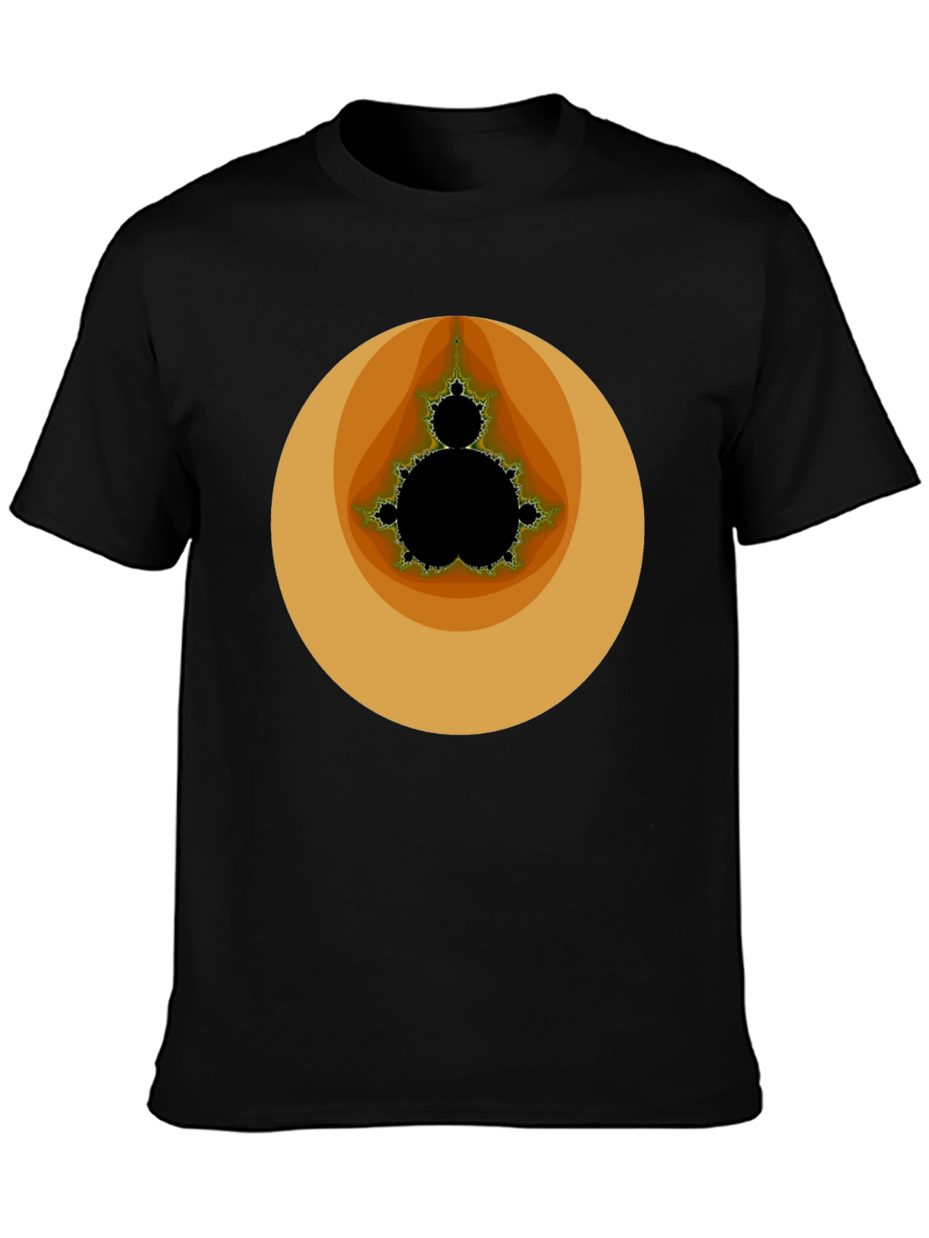 Mandelbrot Set Graphic Tee - Black Cotton T-Shirt