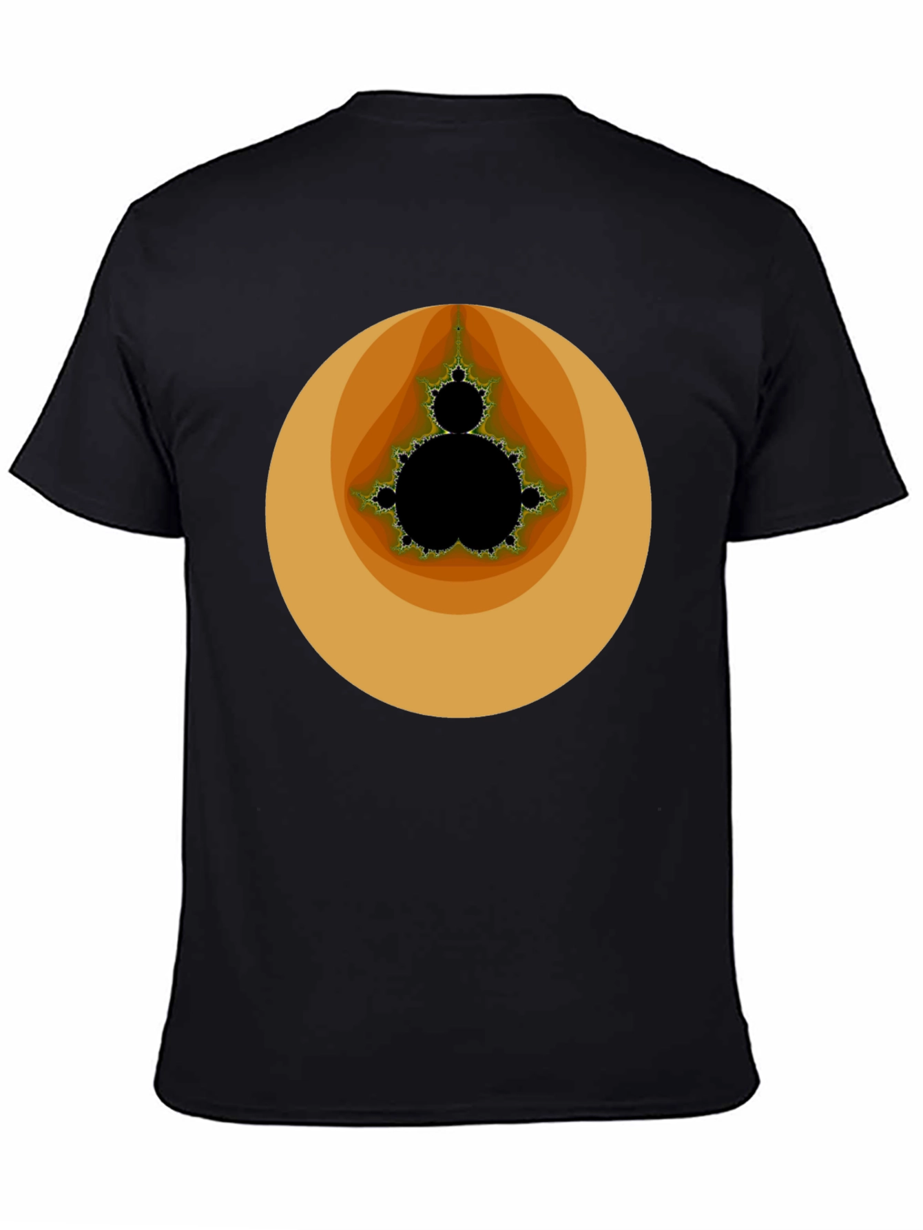Mandelbrot Set Graphic Tee - Black Cotton T-Shirt