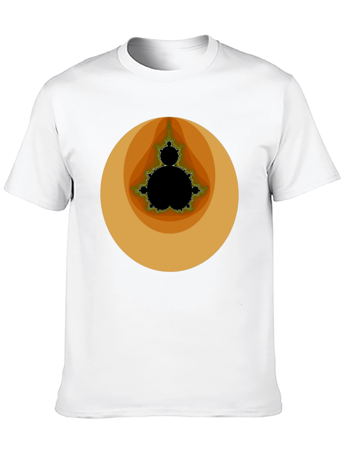 Mandelbrot Set Graphic Tee - Black Cotton T-Shirt