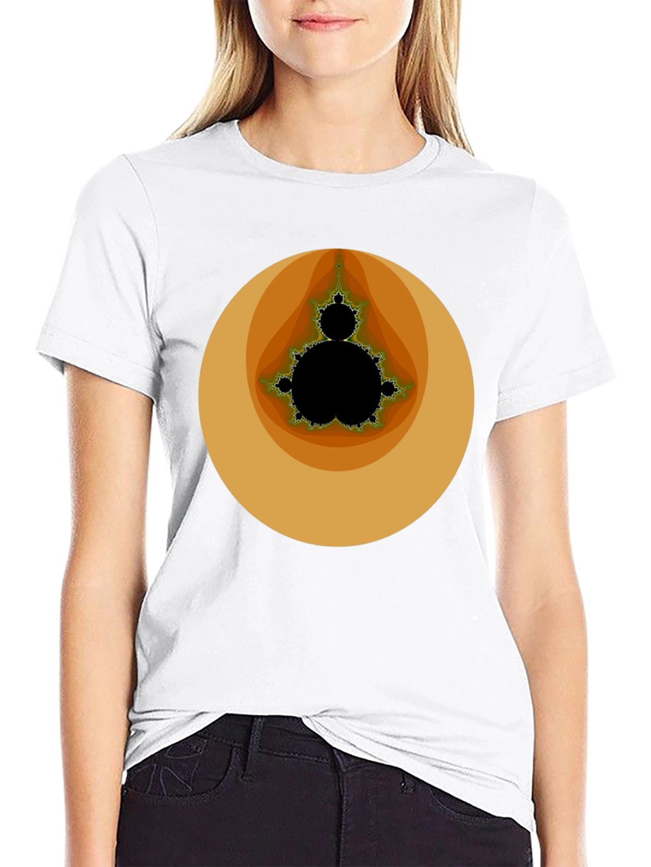 Mandelbrot Set Graphic Tee - Black Cotton T-Shirt