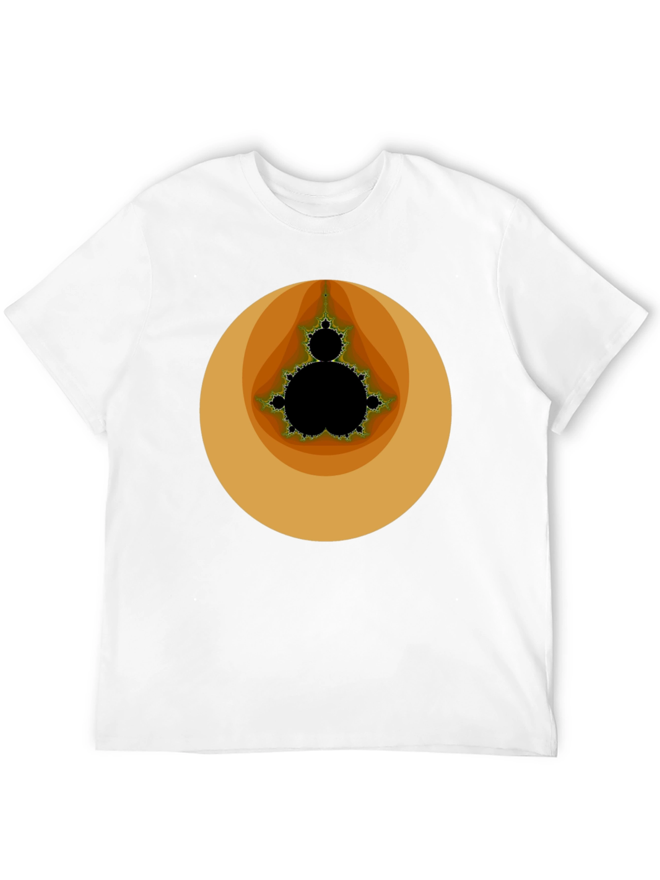 Mandelbrot Set Graphic Tee - Black Cotton T-Shirt