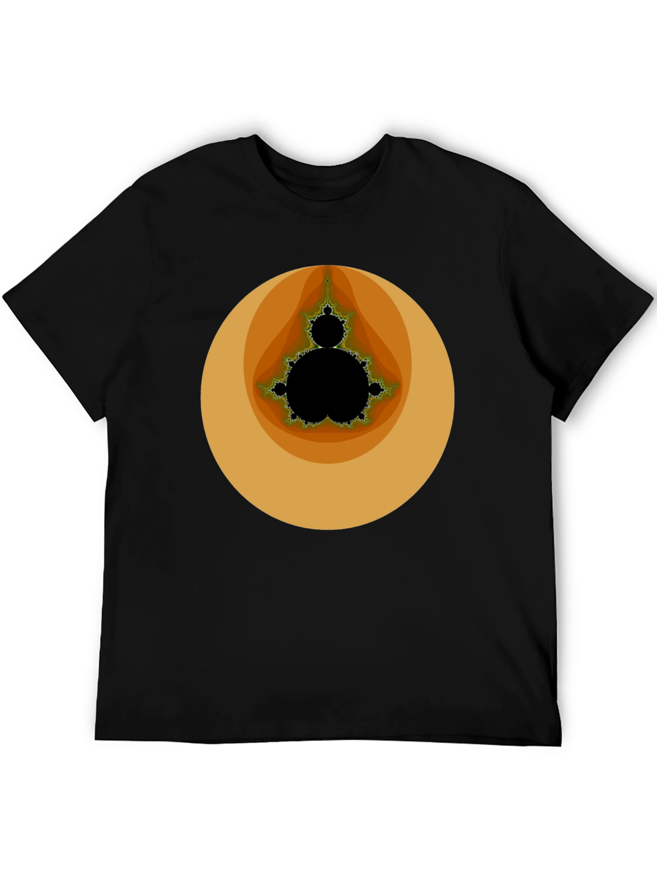 Mandelbrot Set Graphic Tee - Black Cotton T-Shirt