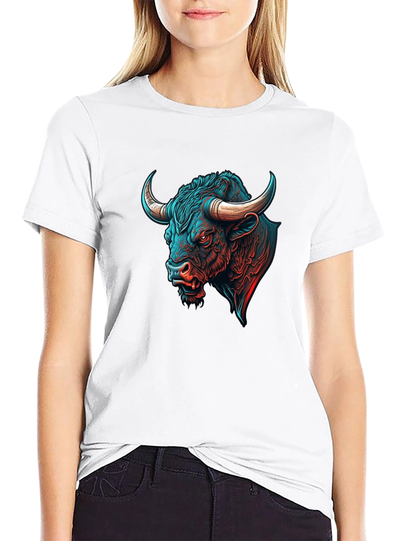 Bull Graphic Tee - Bold Design