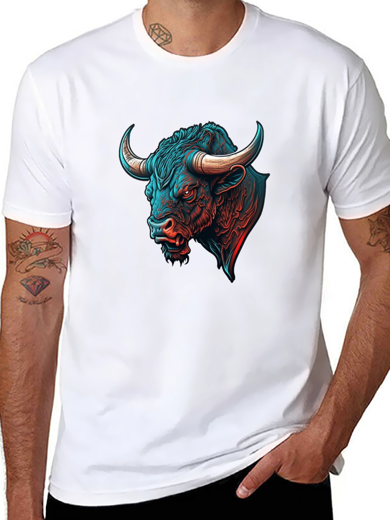 Bull Graphic Tee - Bold Design