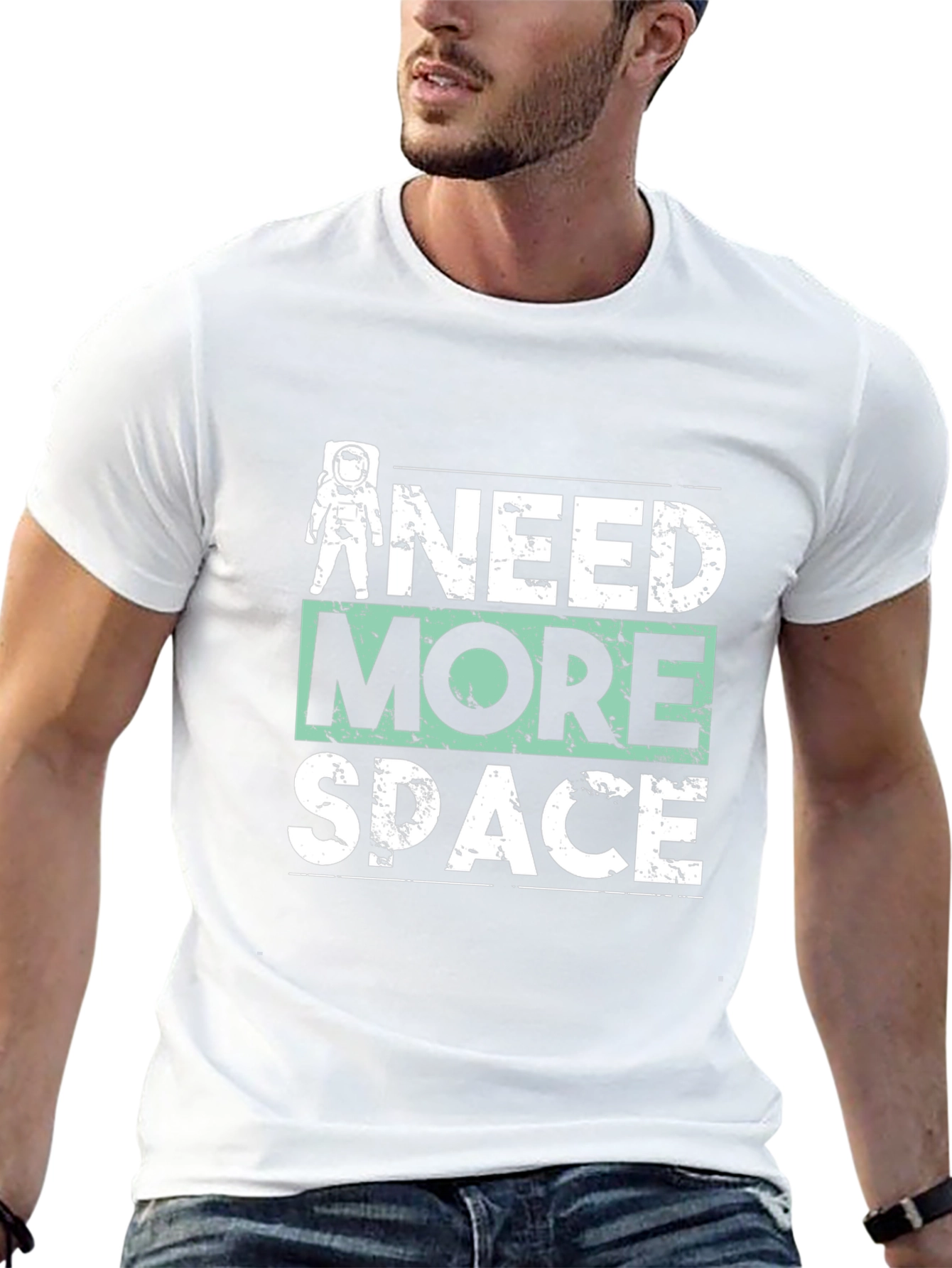Need More Space Graphic Tee - Astronaut Shirt