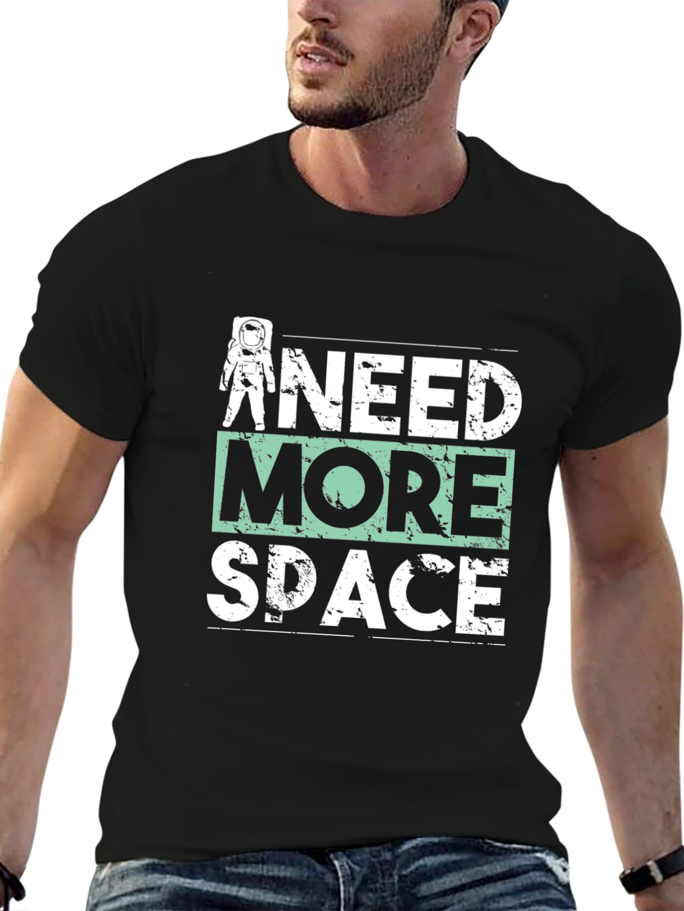 Need More Space Graphic Tee - Astronaut Shirt
