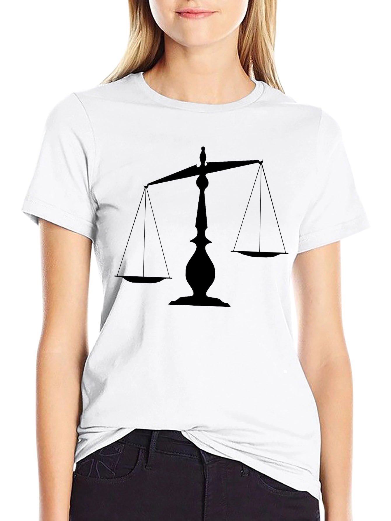 Scales of Justice Graphic Tee - Black