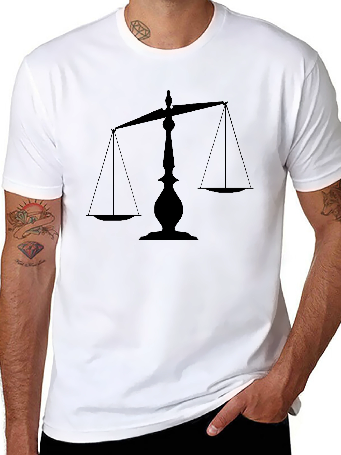 Scales of Justice Graphic Tee - Black