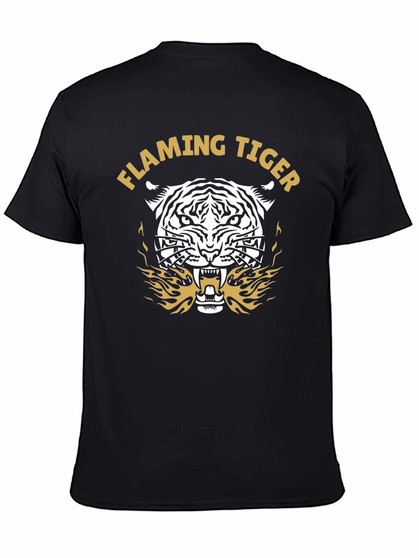Flaming Tiger Graphic Tee - Bold Style
