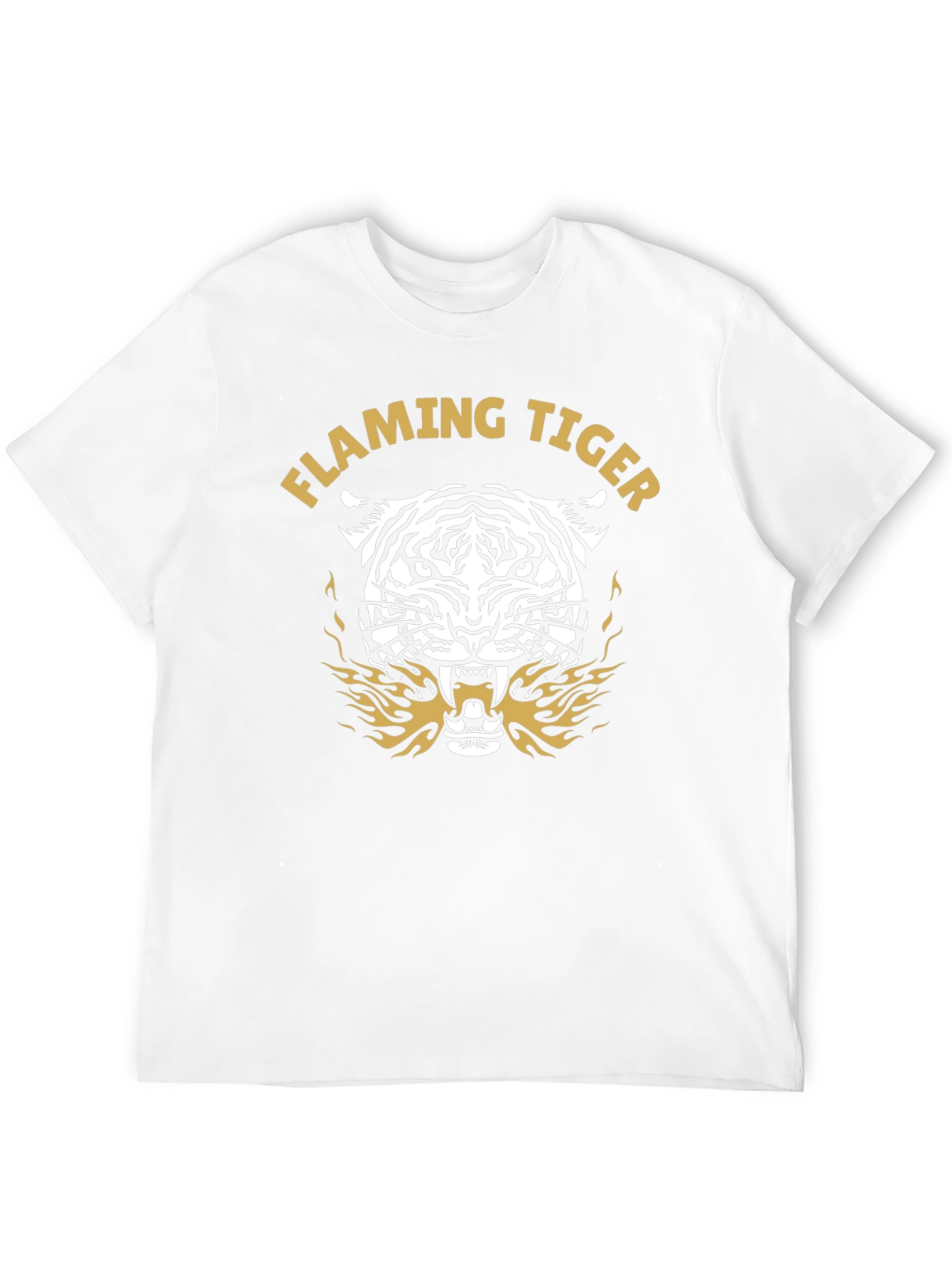 Flaming Tiger Graphic Tee - Bold Style