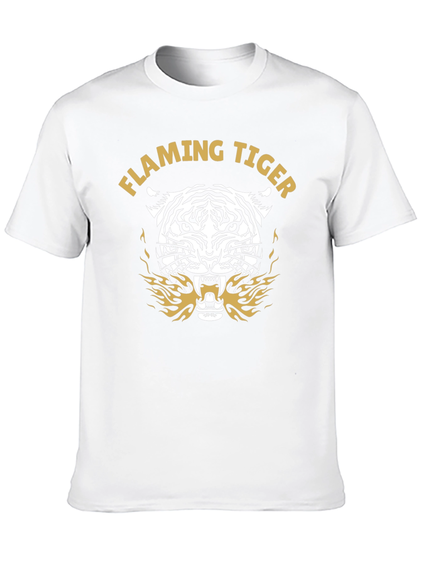 Flaming Tiger Graphic Tee - Bold Style