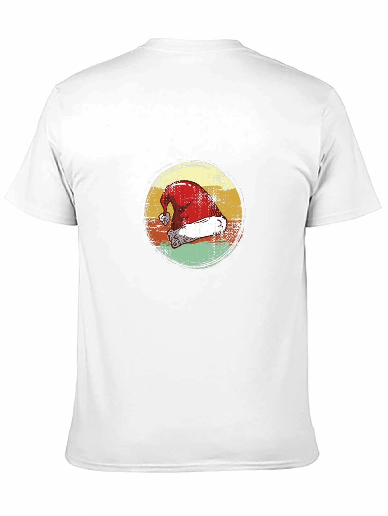 Retro Santa Hat Graphic Tee - Holiday Style