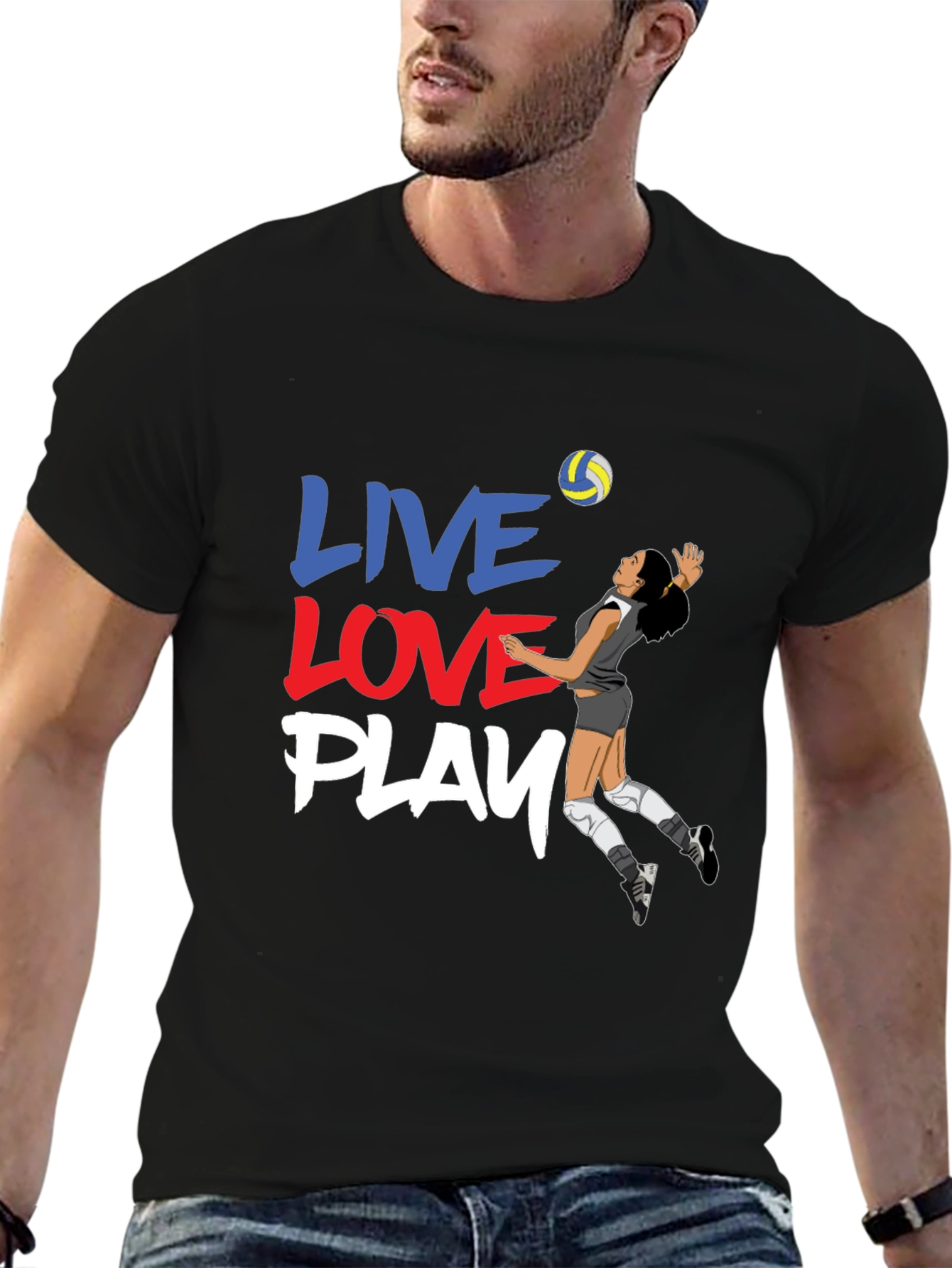 Volleyball Graphic Tee - Live Love Play