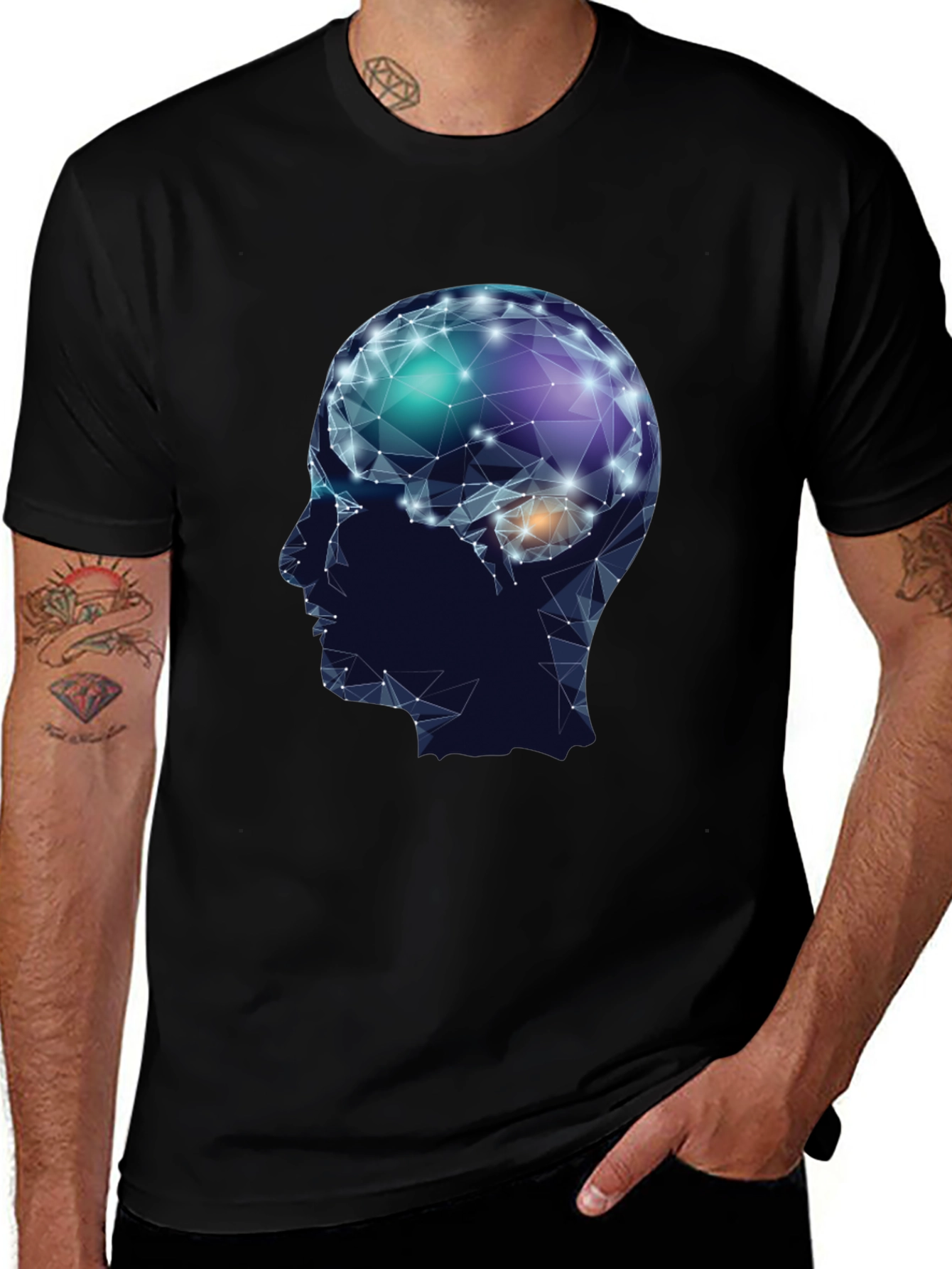 Brain Graphic Tee - Stylish & Thoughtful Design