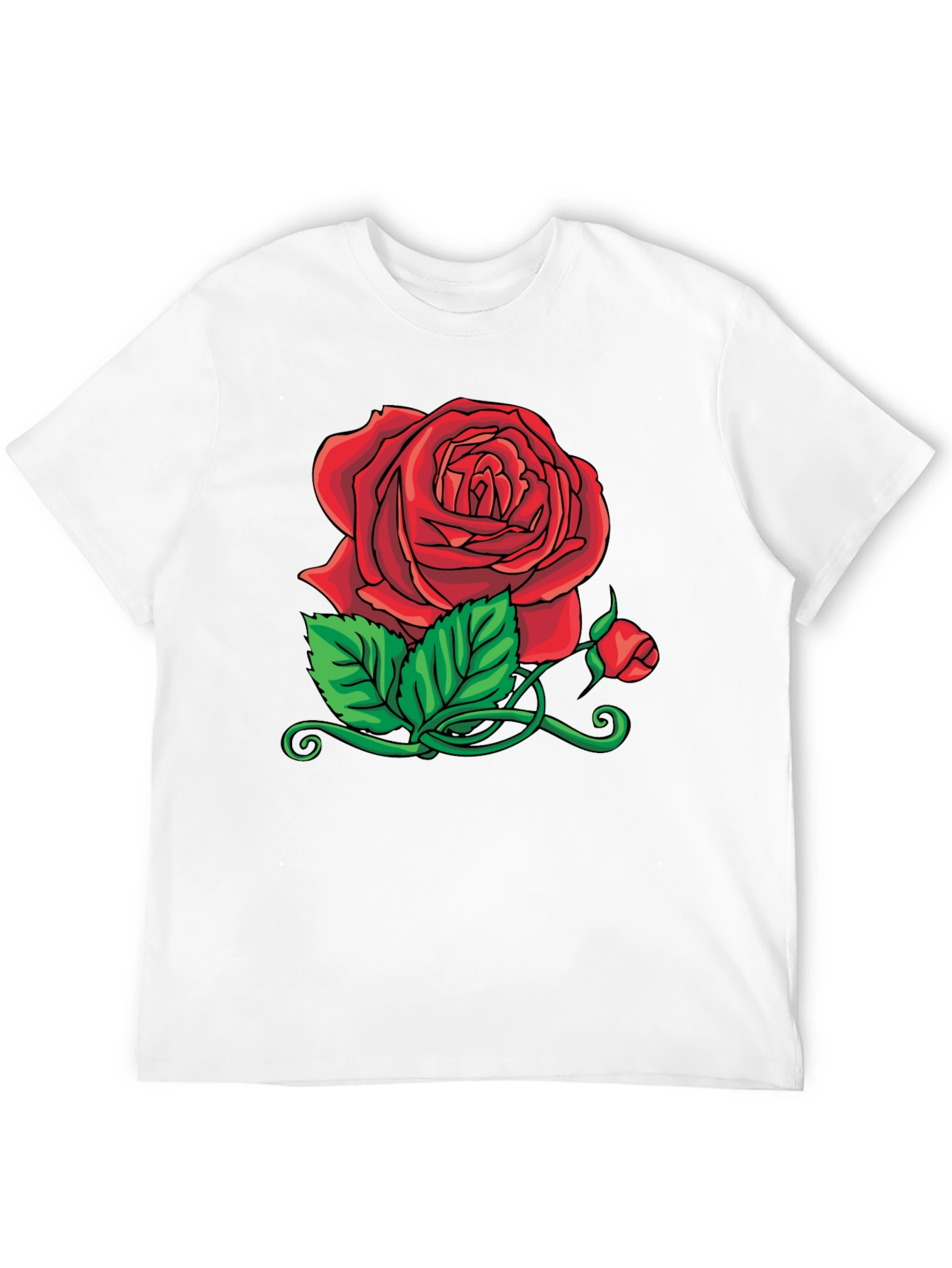 Rose Graphic Black T-Shirt
