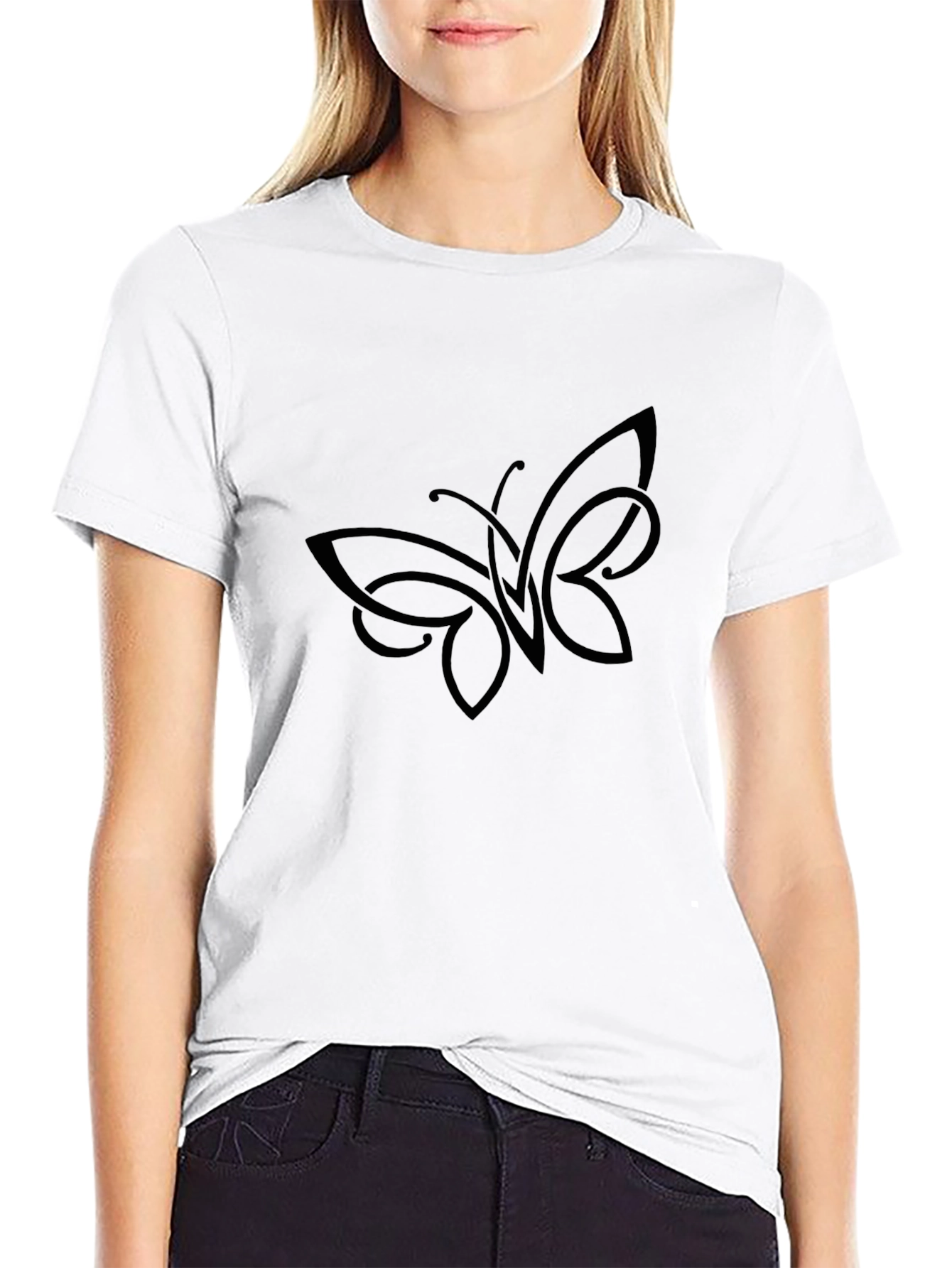 Black Butterfly Graphic Tee - Stylish Casual Wear