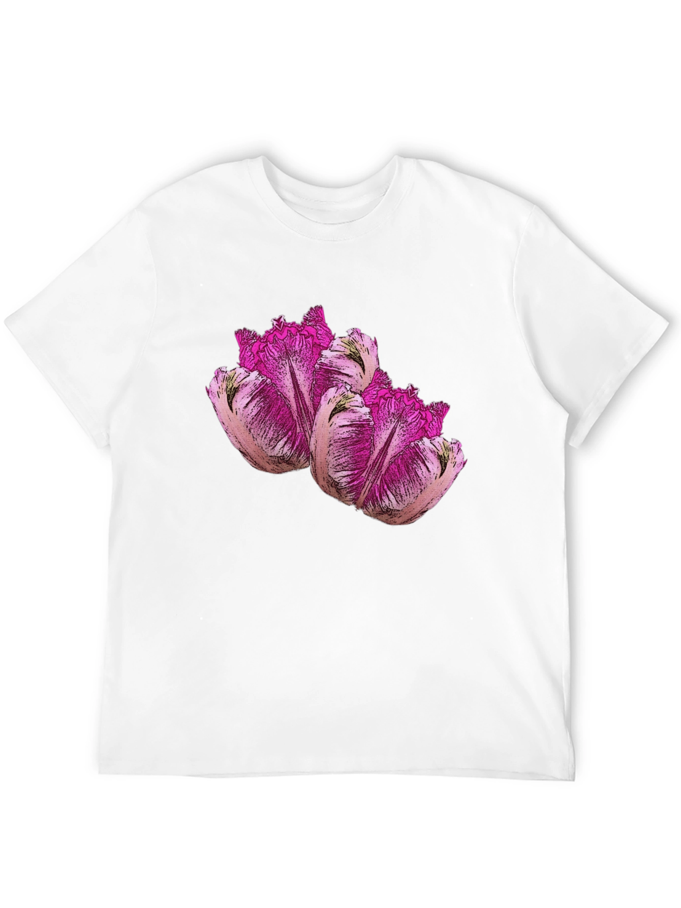Floral Print Black T-Shirt