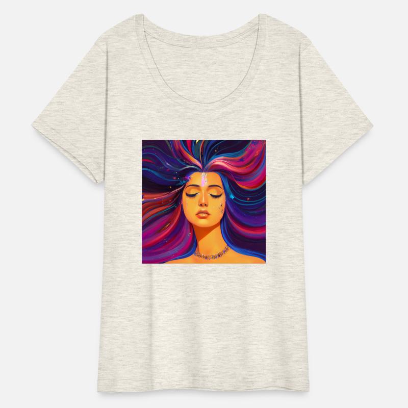 A beautiful girl with a magnificent hairstyle