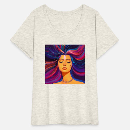 A beautiful girl with a magnificent hairstyle