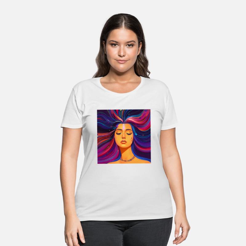 A beautiful girl with a magnificent hairstyle