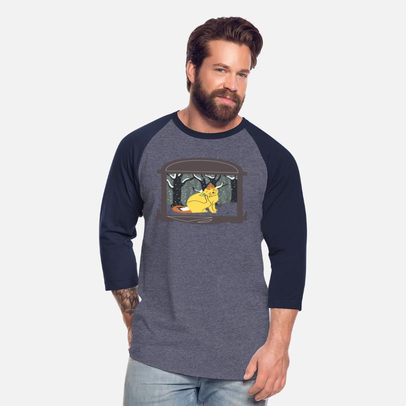 A Cat in the White Snow Forest