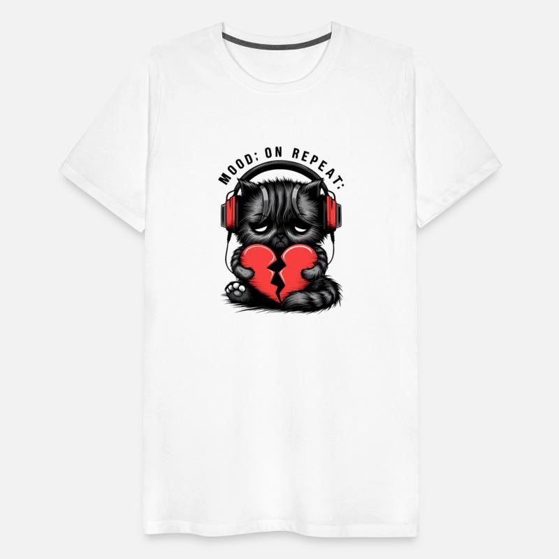 A cat wearing headphones