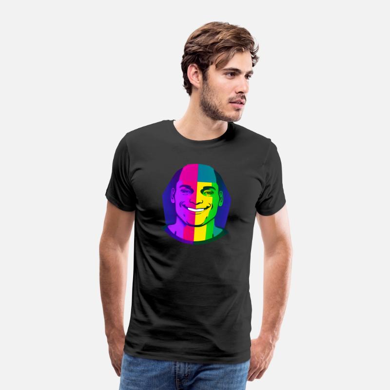 A person wearing a pride flag.