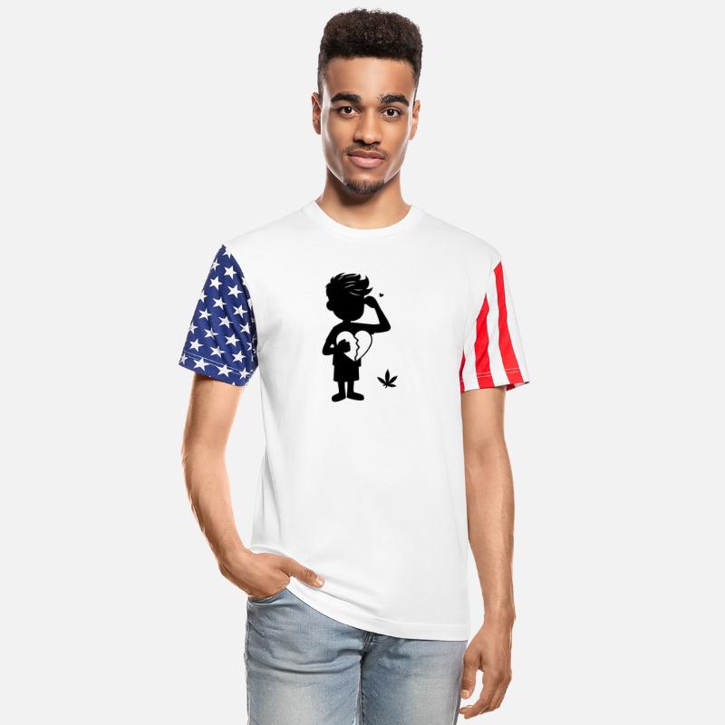 A silhouette of a boy holding a broken heart