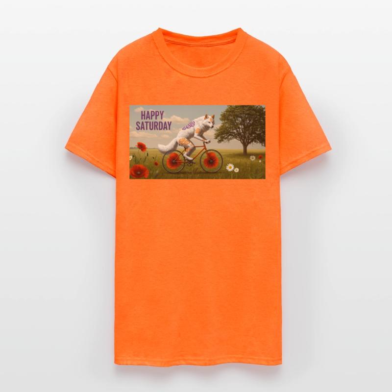 A striking anthropomorphic white wolf