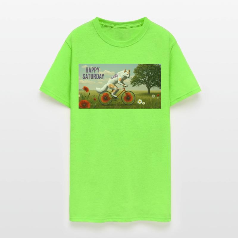 A striking anthropomorphic white wolf