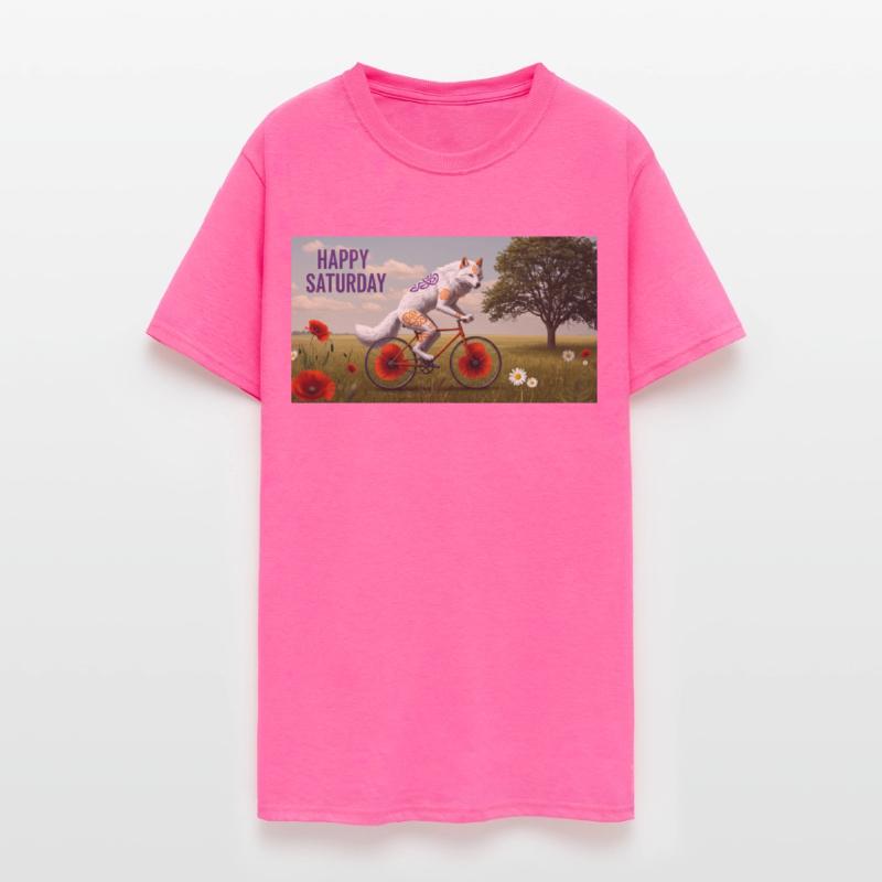 A striking anthropomorphic white wolf