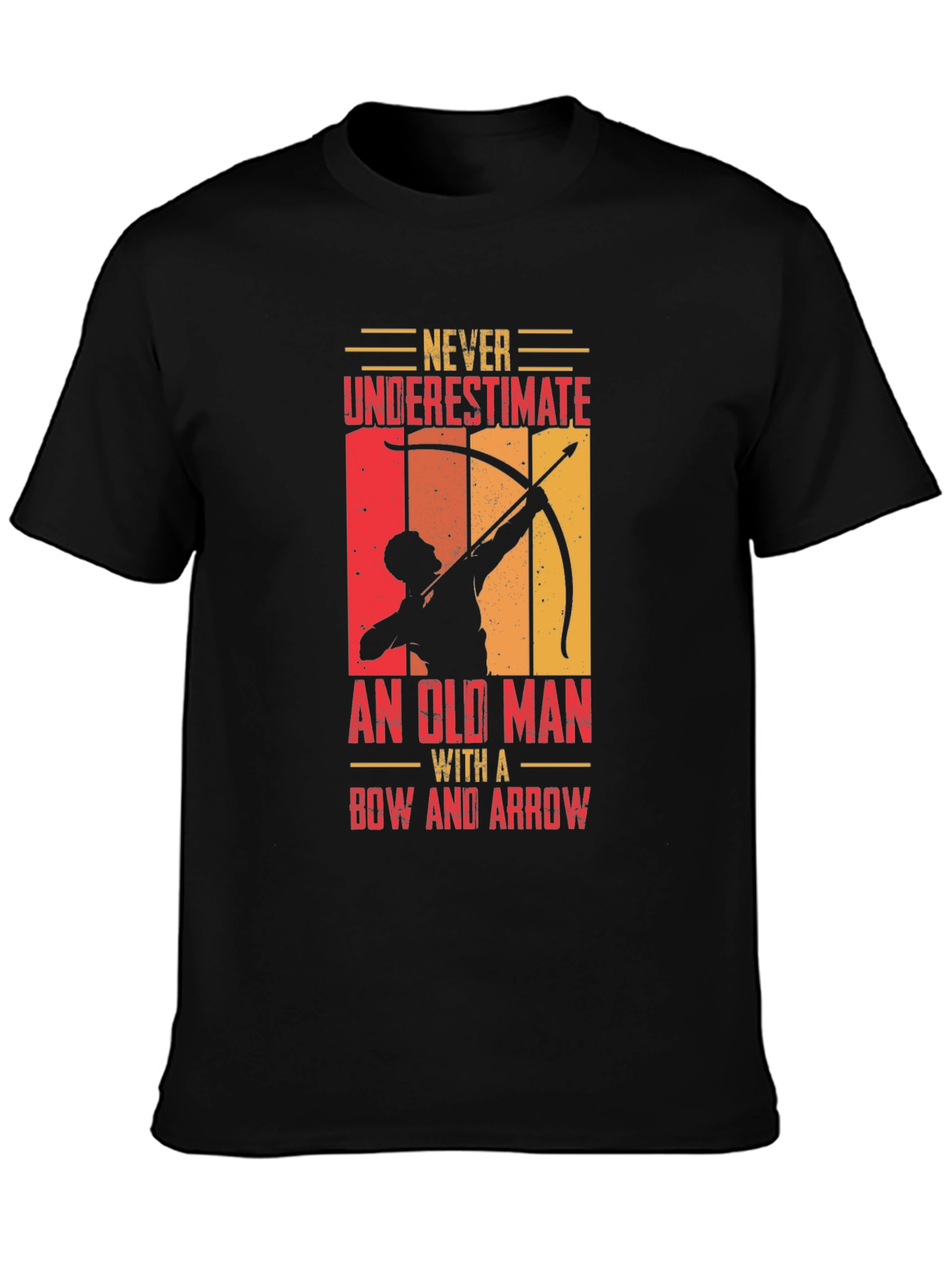 Archery Old Man Graphic T-Shirt