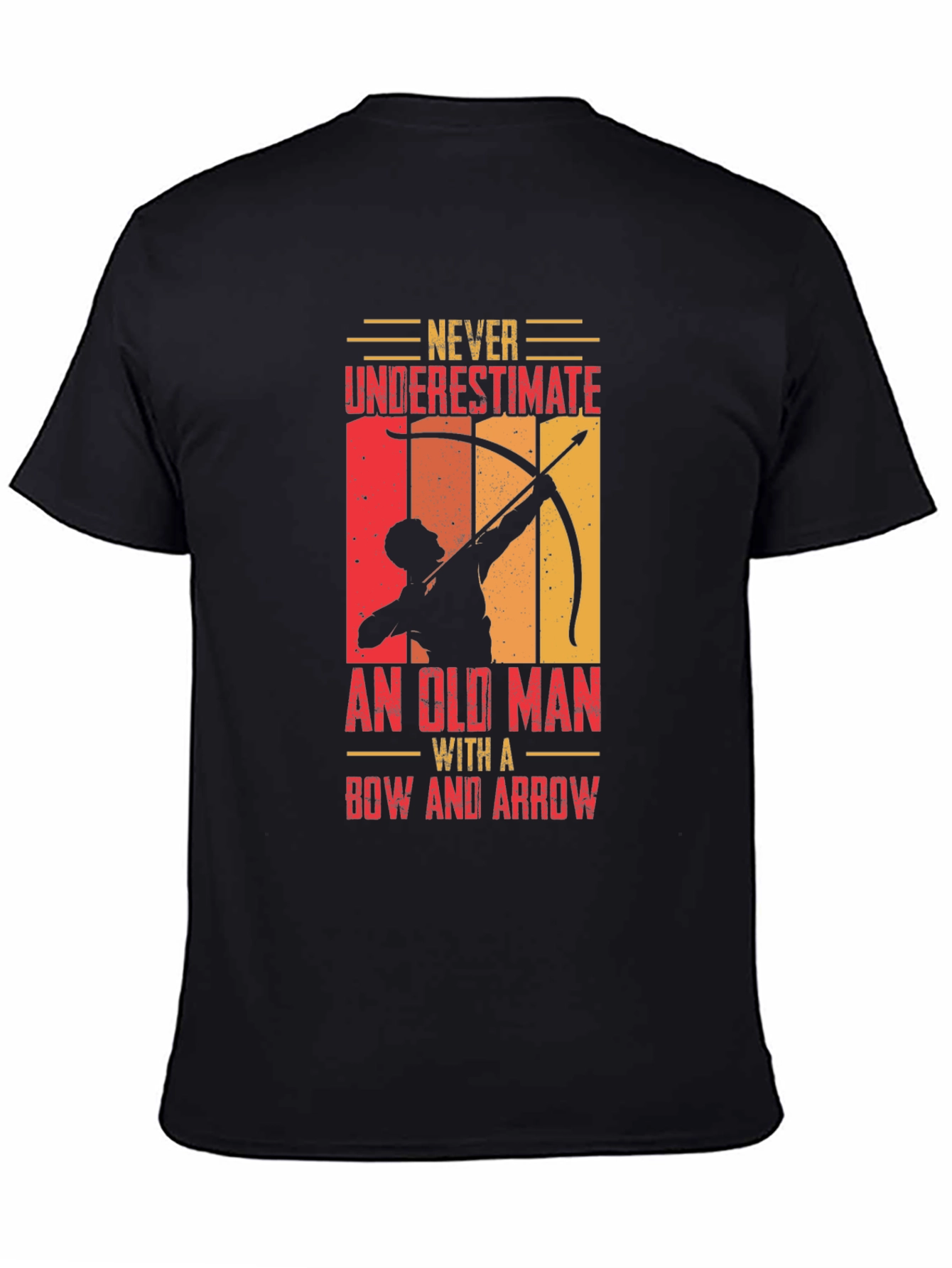 Archery Old Man Graphic T-Shirt