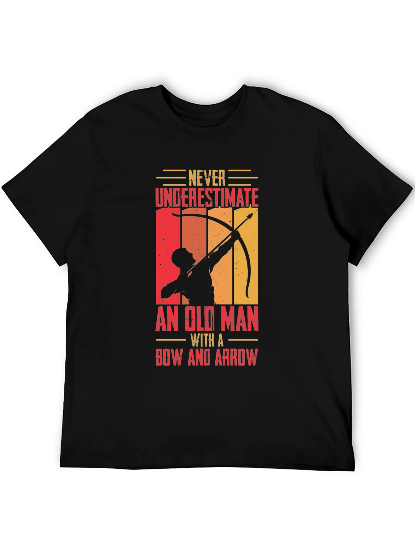 Archery Old Man Graphic T-Shirt