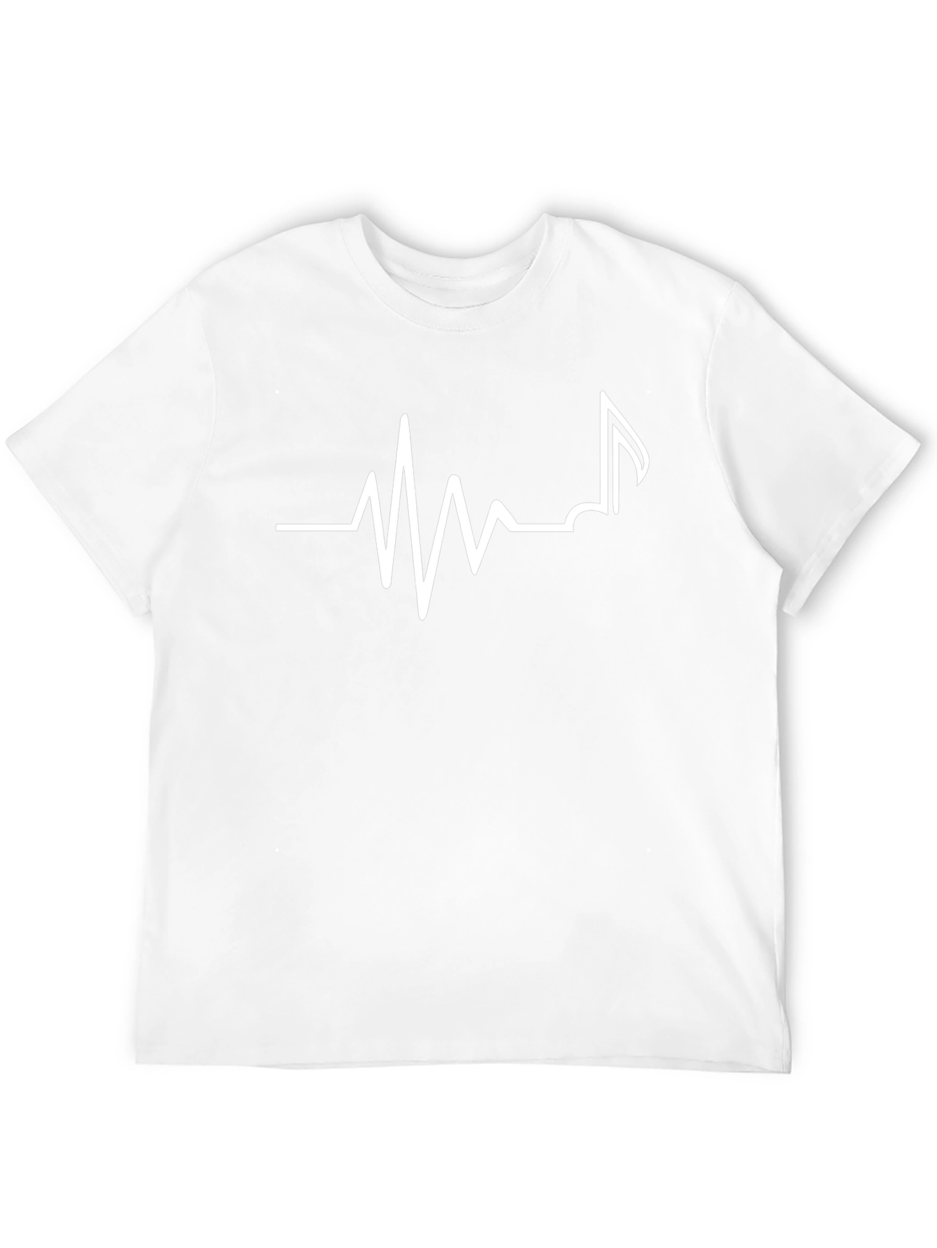 Heartbeat Music Note Black T-Shirt