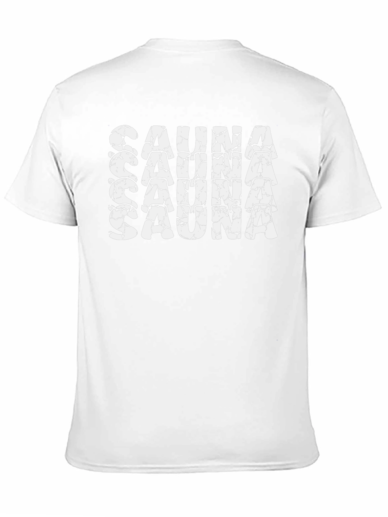 Sauna Text Tee - Black Cotton T-Shirt