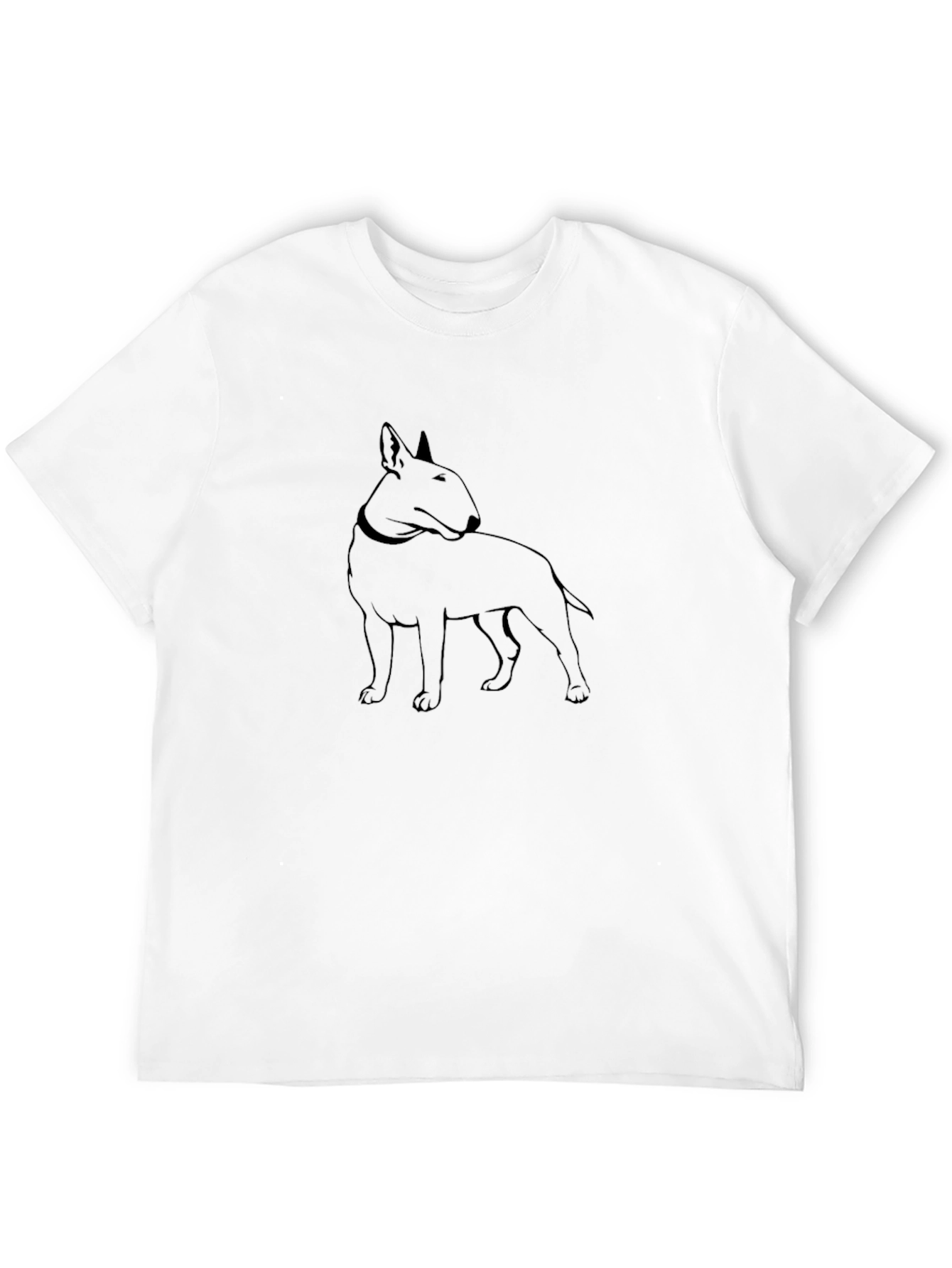 Bull Terrier Outline Graphic Tee - Black